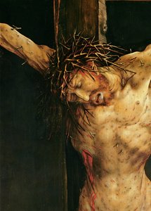 Cristo sulla croce, dettaglio dal pannello centrale della Crocifissione dell